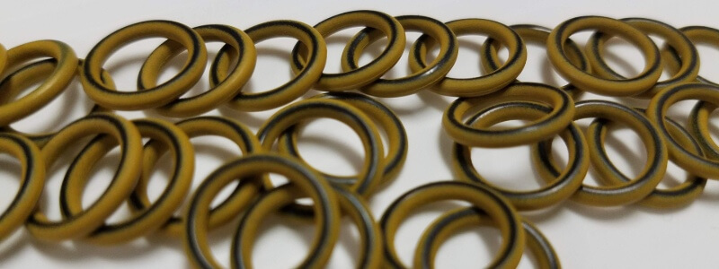 Color Coding O-rings - yellow O-rings with a black color coding stripe