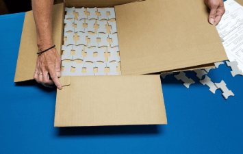Custom Packaging White Die Cut Parts In Box
